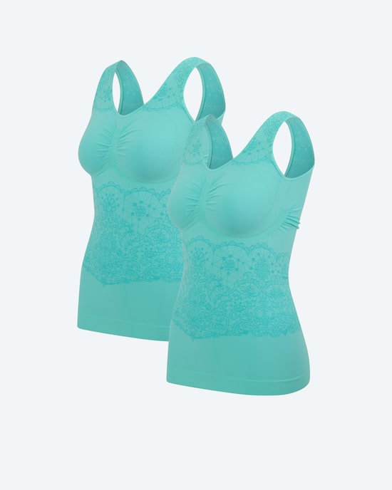 Produktabbildung für Leichttops (uni & Corsagenspitze), Duo