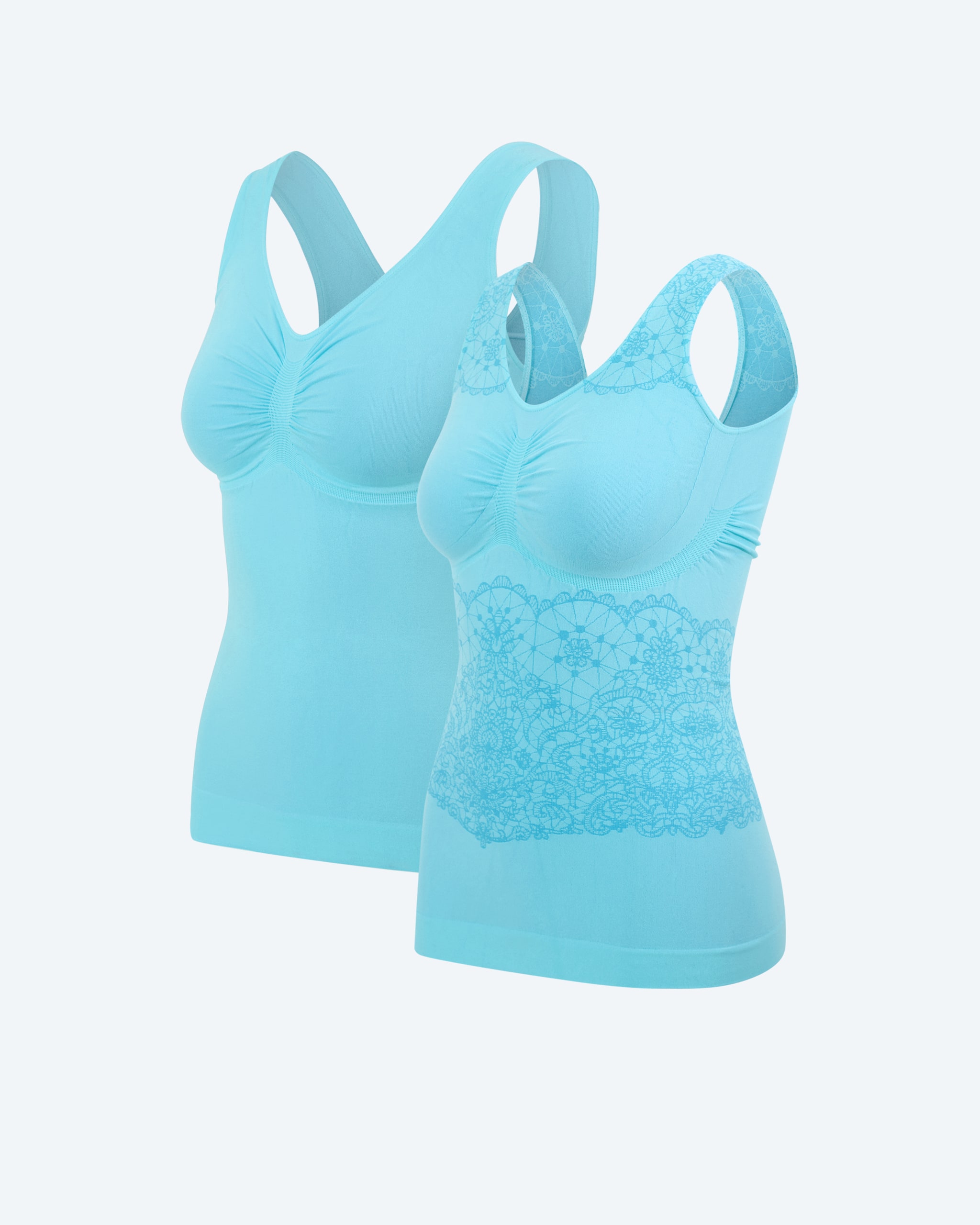 Produktabbildung für Leichttops (uni & Corsagenspitze), Duo