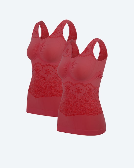 Produktabbildung für Leichttops (uni & Corsagenspitze), Duo