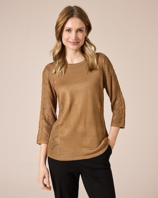 Produktabbildung für Sommer-Pullover mit Ajour-Muster