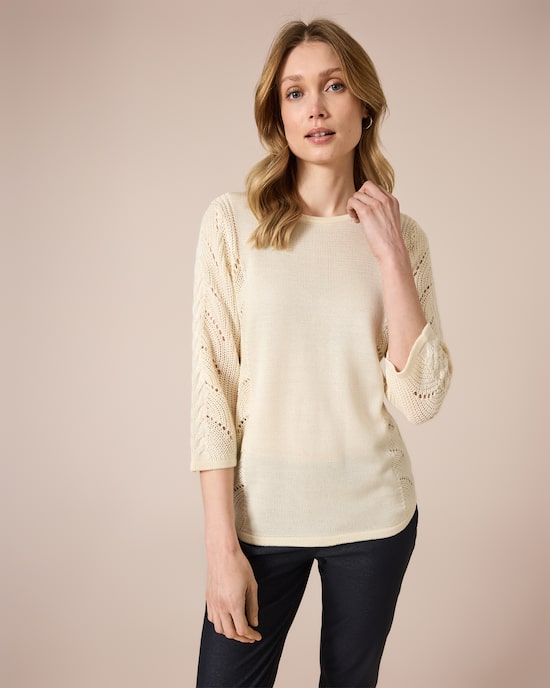 Produktabbildung für Sommer-Pullover mit Ajour-Muster