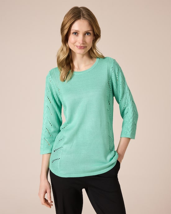 Produktabbildung für Sommer-Pullover mit Ajour-Muster