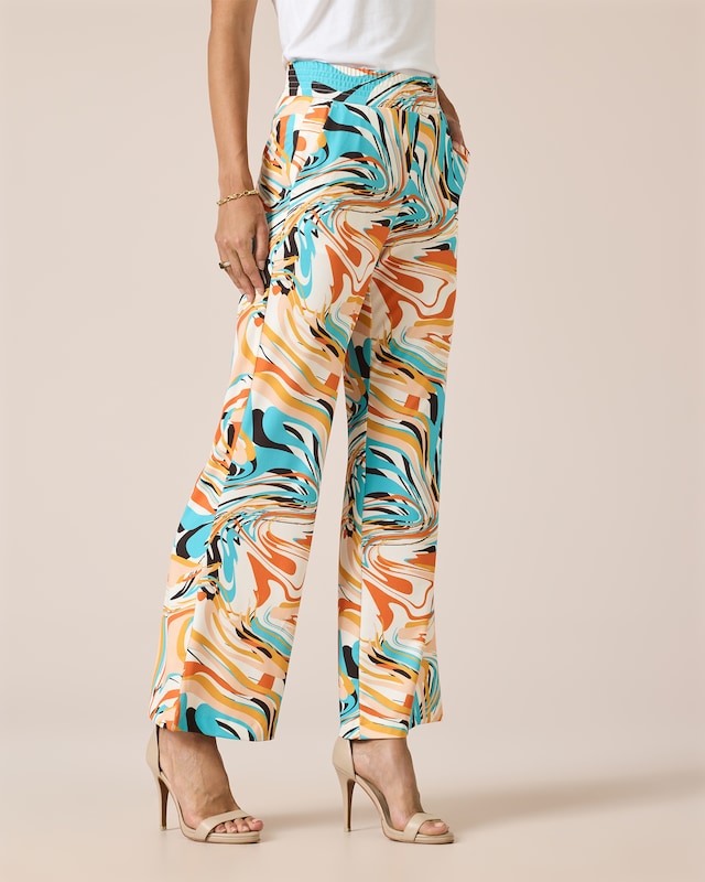 Schlupfhose mit Fantasie-Druckmix