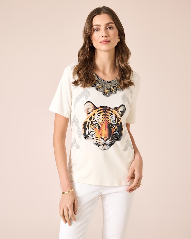 Shirt mit Tigerkopf