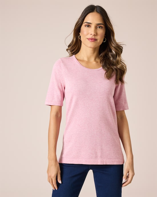 Produktabbildung für Kurzarm-Pullover aus Bio-Baumwolle