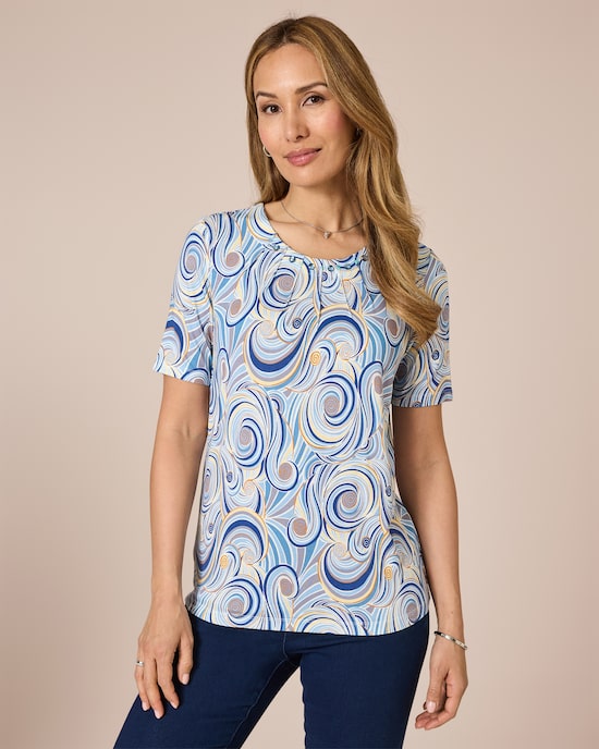 Produktabbildung für Shirt mit Kreisel-Druck