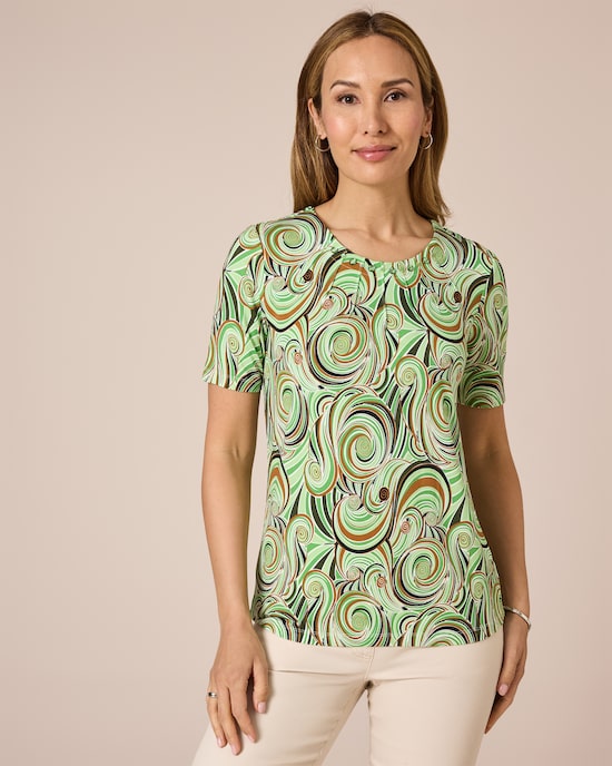 Produktabbildung für Shirt mit Kreisel-Druck