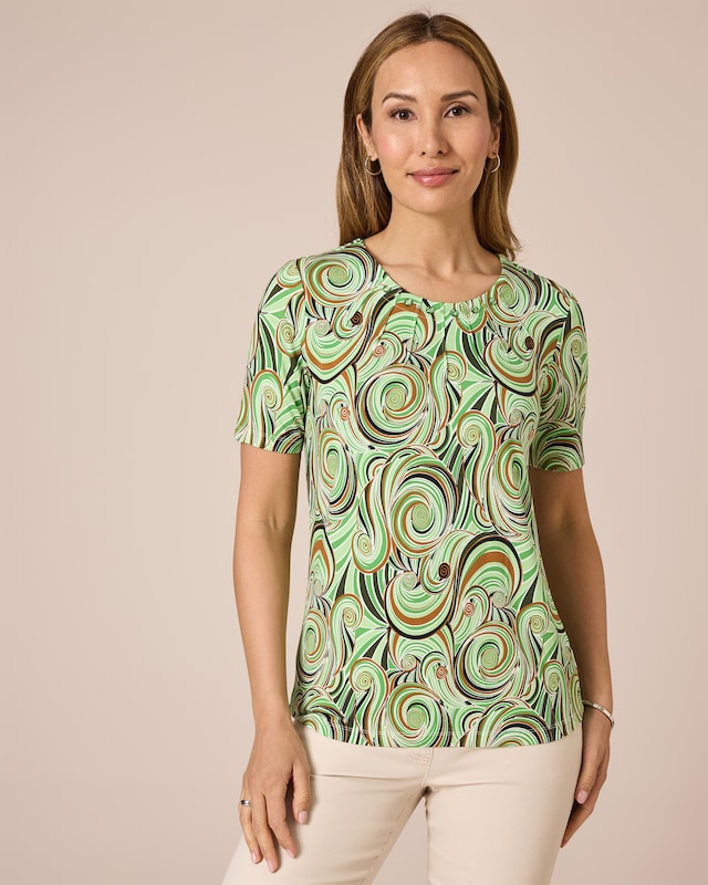 Shirt mit Kreisel-Druck