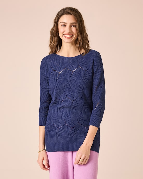 Produktabbildung für Pullover mit Ajour-Muster