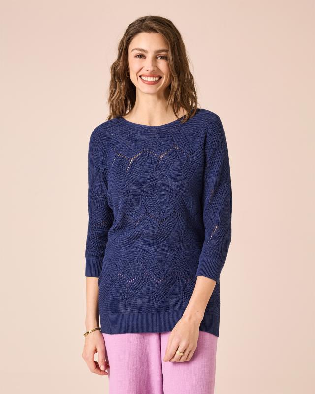 Pullover mit Ajour-Muster