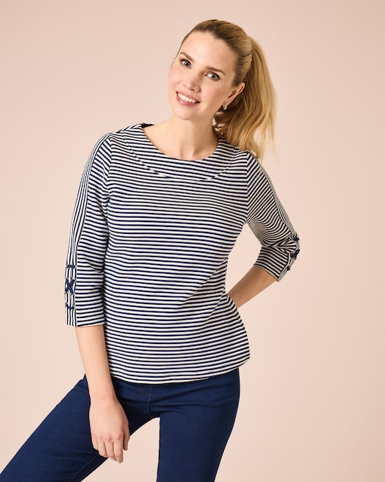 Produktabbildung für Lux Ottoman Sweater mit Streifen