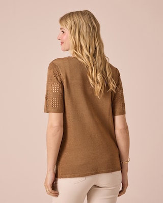 Produktabbildung 10 für Ajourpullover mit Halbarm