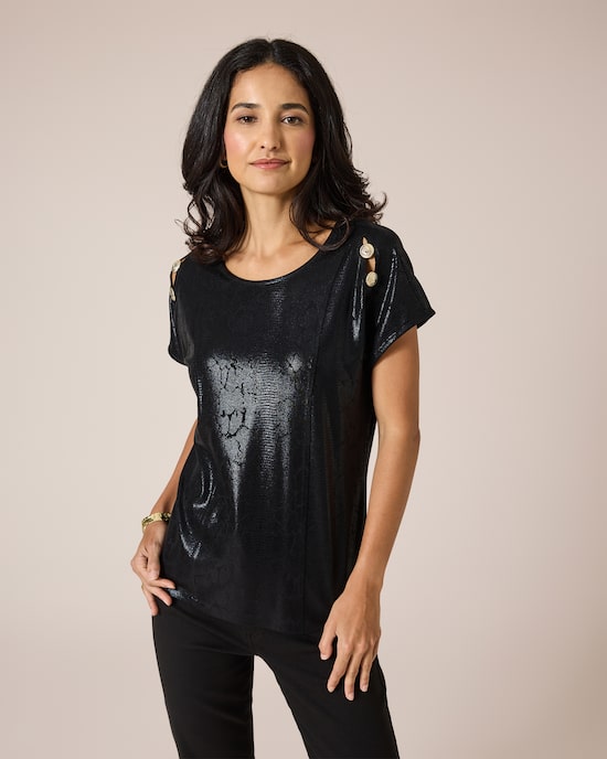 Produktabbildung für Shirt mit Folien-Print