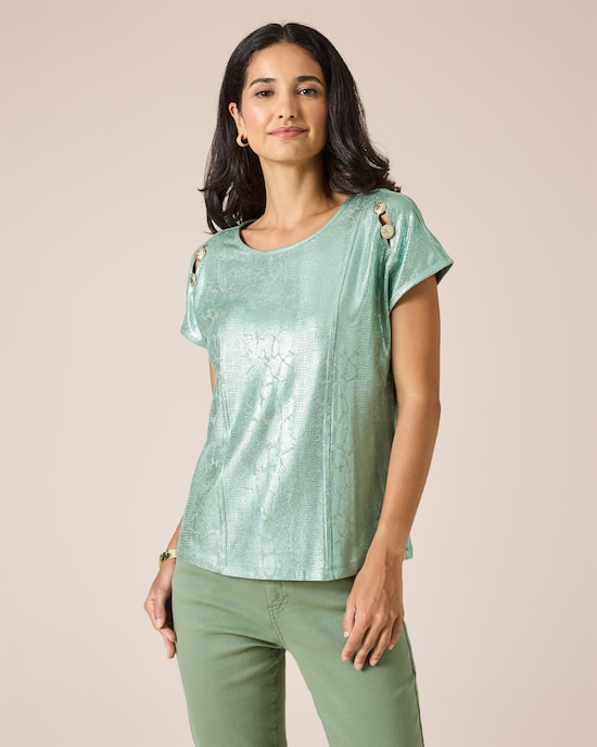 Produktabbildung für Shirt mit Folien-Print
