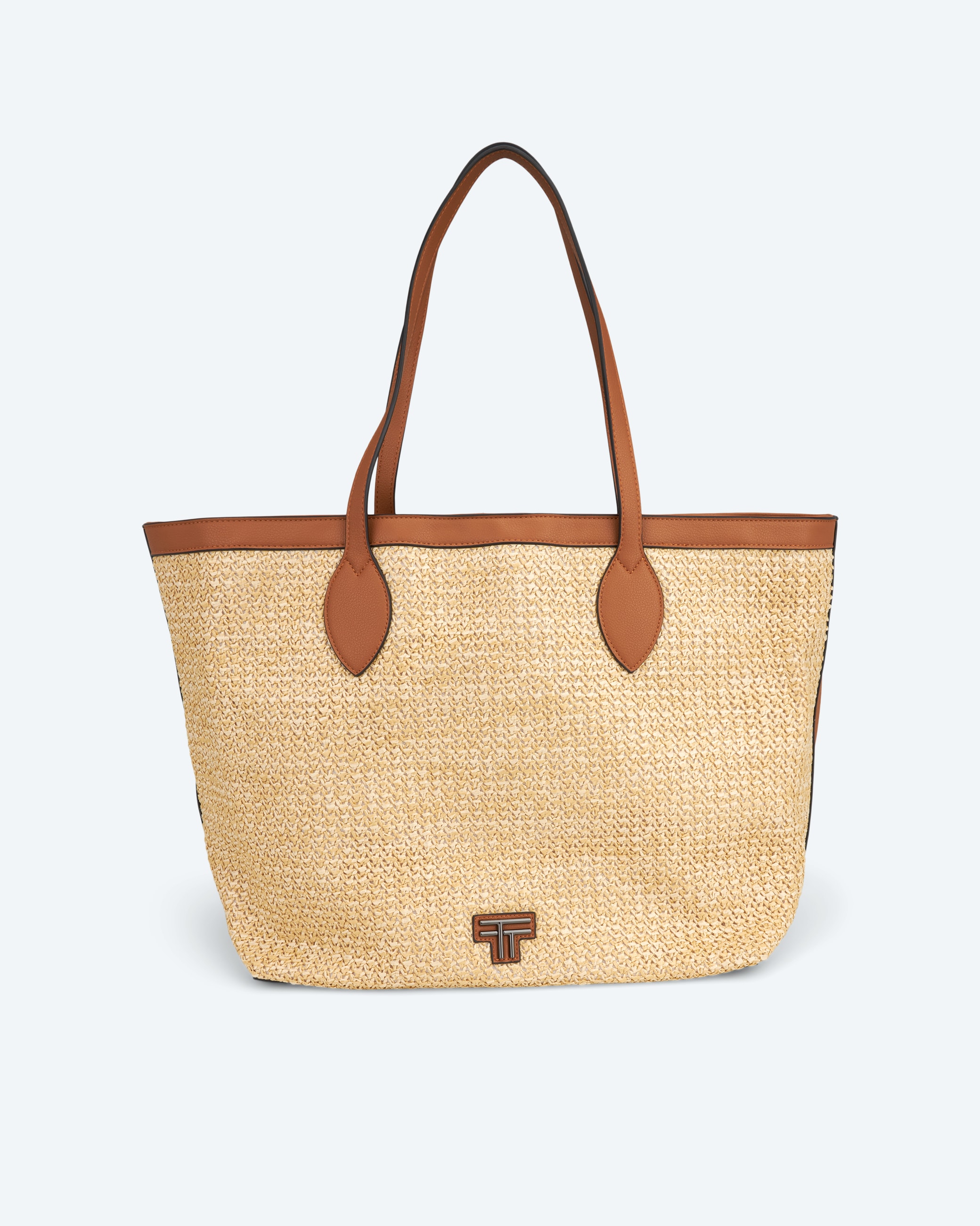 Produktabbildung für XXL-Shopper in Strohoptik mit TT-Logo
