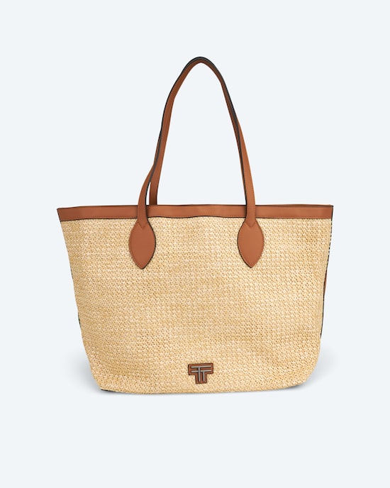 Produktabbildung für XXL-Shopper in Strohoptik mit TT-Logo