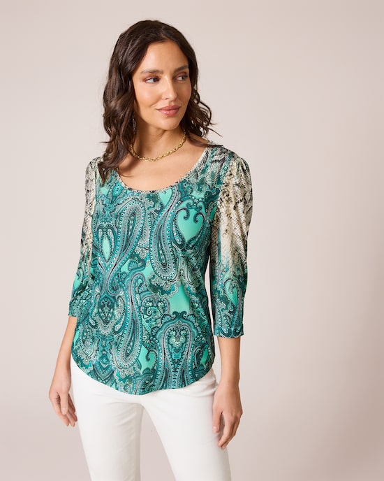 Produktabbildung für Shirt mit Paisley-Druck