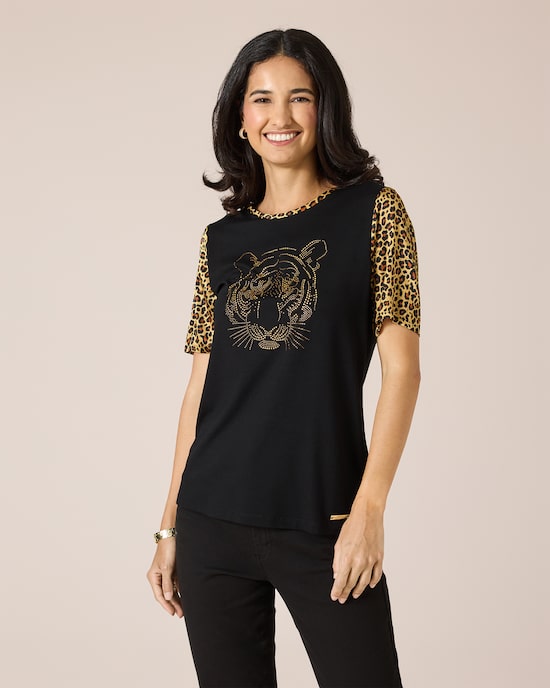 Produktabbildung für Shirt mit Tigerkopf
