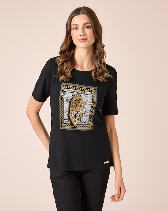 Produktabbildung für Shirt mit Leopard-Print