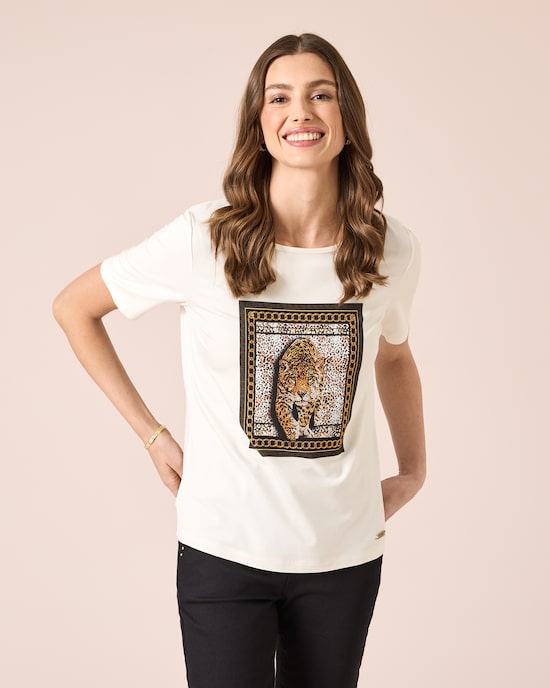 Produktabbildung für Shirt mit Leopard-Print