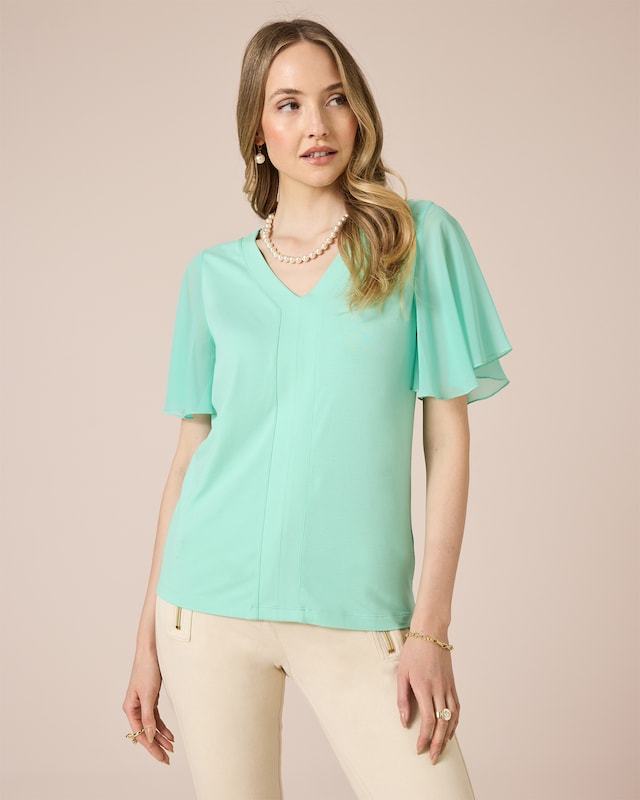 Bluse mit Flügelärmel