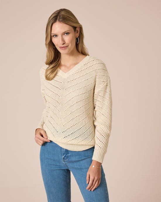 Produktabbildung für Pullover mit Bändchengarn