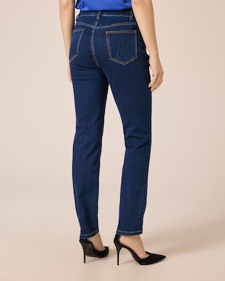 Produktabbildung 5 für 5-Pocket-Jeans mit Perlen und Strass