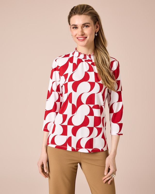 Shirt mit Bicolor-Druck