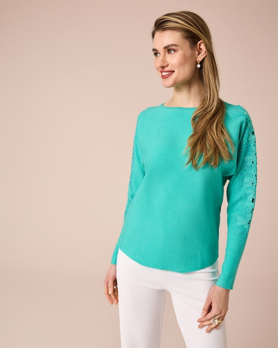 Produktabbildung für Pullover mit Fledermausärmeln