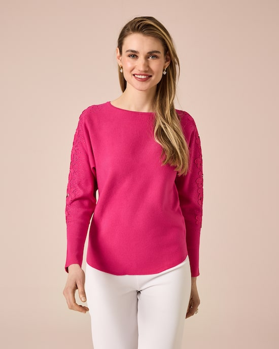 Produktabbildung für Pullover mit Fledermausärmeln