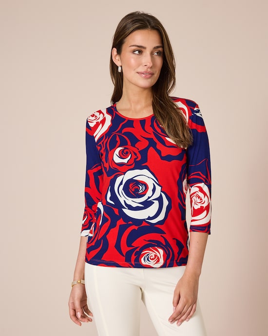 Produktabbildung für Shirt mit Rosendruck