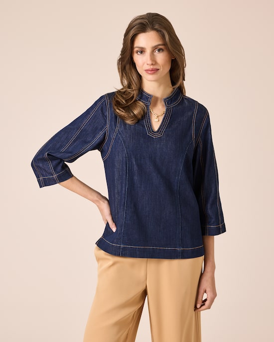 Produktabbildung für Denim Blusen-Shirt