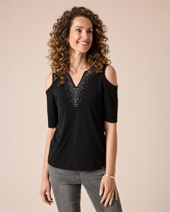 Produktabbildung für Shirt mit Glitzer Cut Out