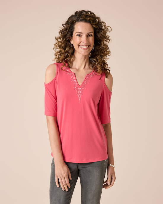 Produktabbildung für Shirt mit Glitzer Cut Out