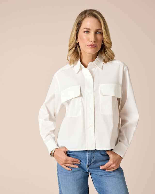 Bluse mit Brusttaschen