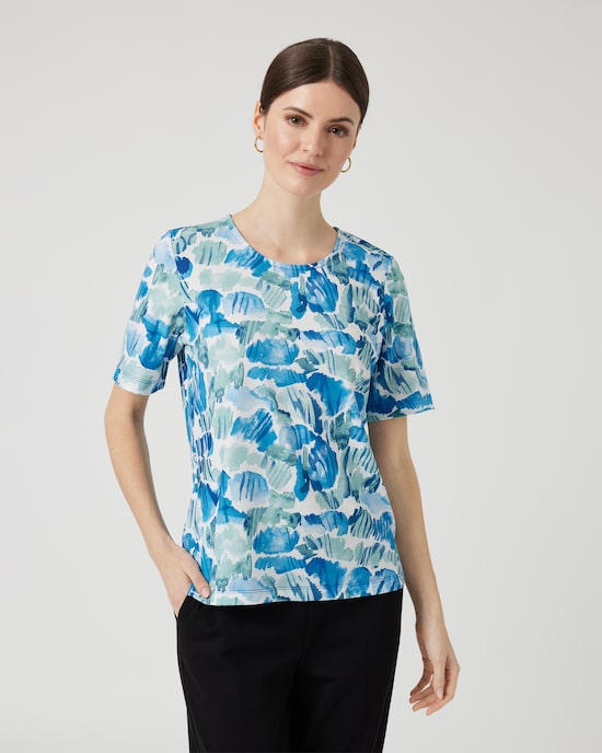 Produktabbildung für Shirt mit Aquarell-Print