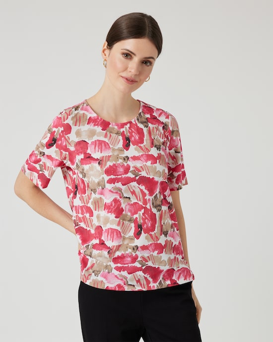 Produktabbildung für Shirt mit Aquarell-Print