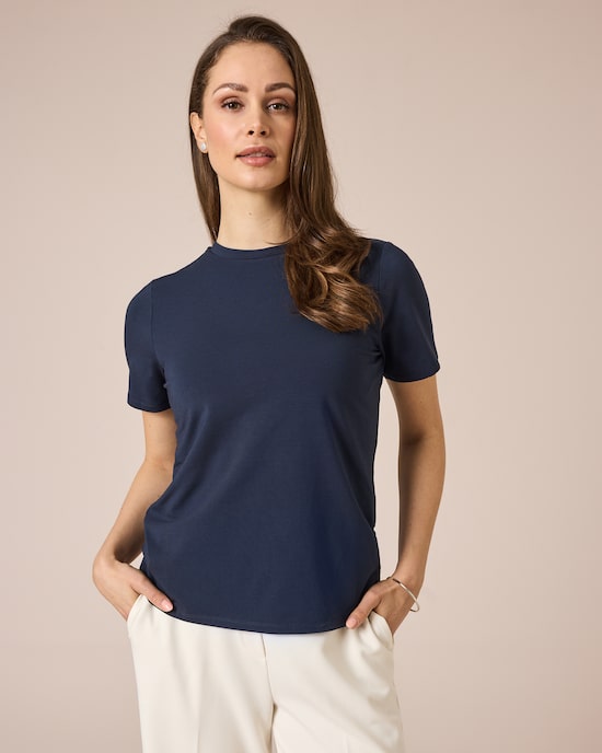 Produktabbildung für Basic-Shirt mit Baby-Baumwolle