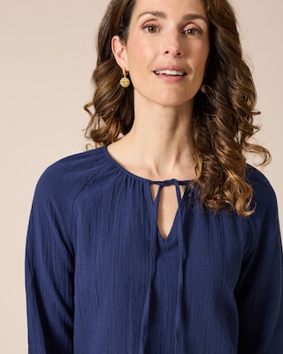 Produktabbildung 13 für Tunika-Bluse aus Musselin