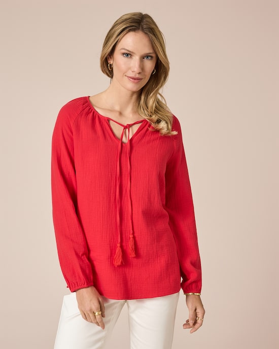 Produktabbildung für Tunika-Bluse aus Musselin