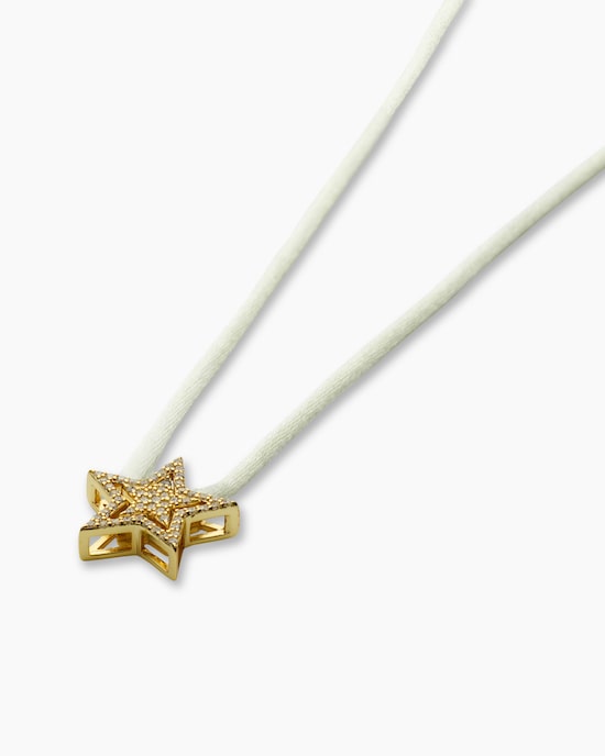 Produktabbildung für Anhänger mit Zirkonia & Satinband