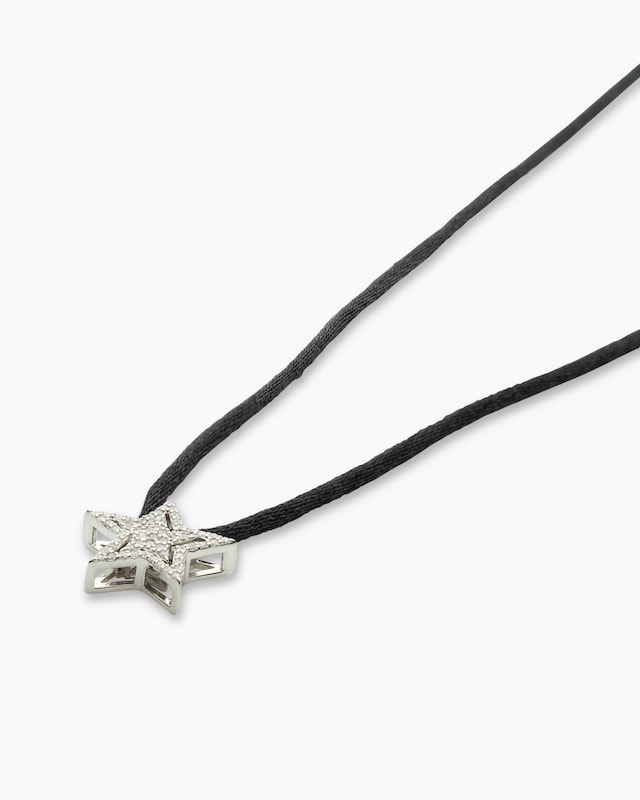 Anhänger mit Zirkonia & Satinband