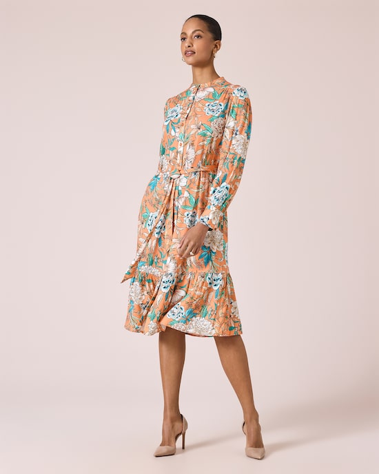 Produktabbildung für Kleid mit Bindegürtel