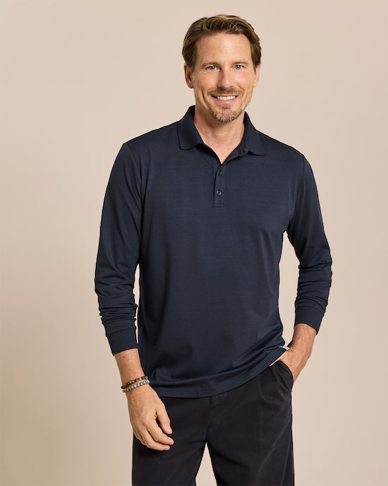 Produktabbildung für Langarm-Poloshirt