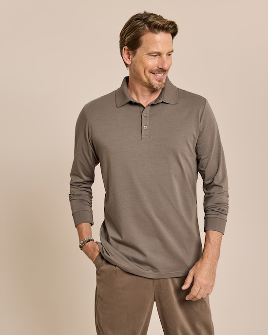Produktabbildung für Langarm-Poloshirt