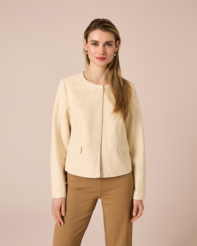 Jacke im Velours-Look