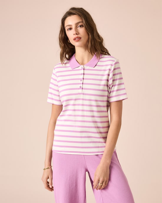 Produktabbildung für Poloshirt mit Streifen