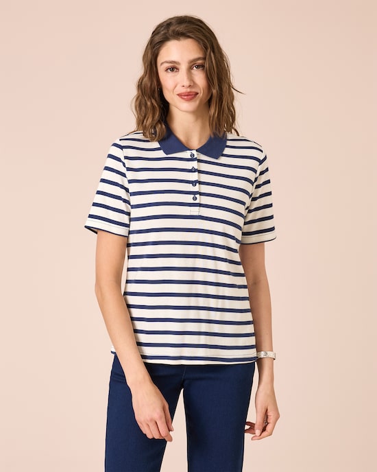 Produktabbildung für Poloshirt mit Streifen