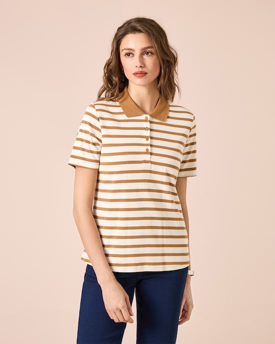 Produktabbildung für Poloshirt mit Streifen
