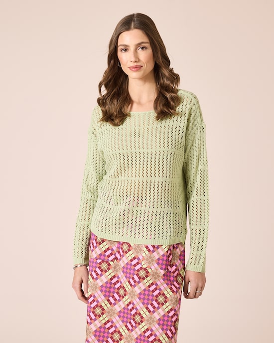 Produktabbildung für Pullover aus Lochstrick